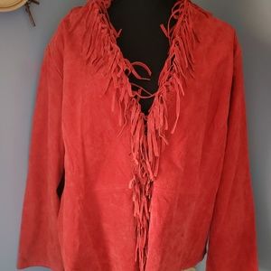 Beautiful red suede jacket